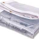 Tarps Now Marine Grade Fire Retardant Clear Vinyl Tarp, (8 x 8) with Brass Grommets - Waterproof Heavy Duty Tarp Canopy Sheet Cover Multi Purpose Tarpaulin for Indoor and Outdoor - 18 oz and 20Mil