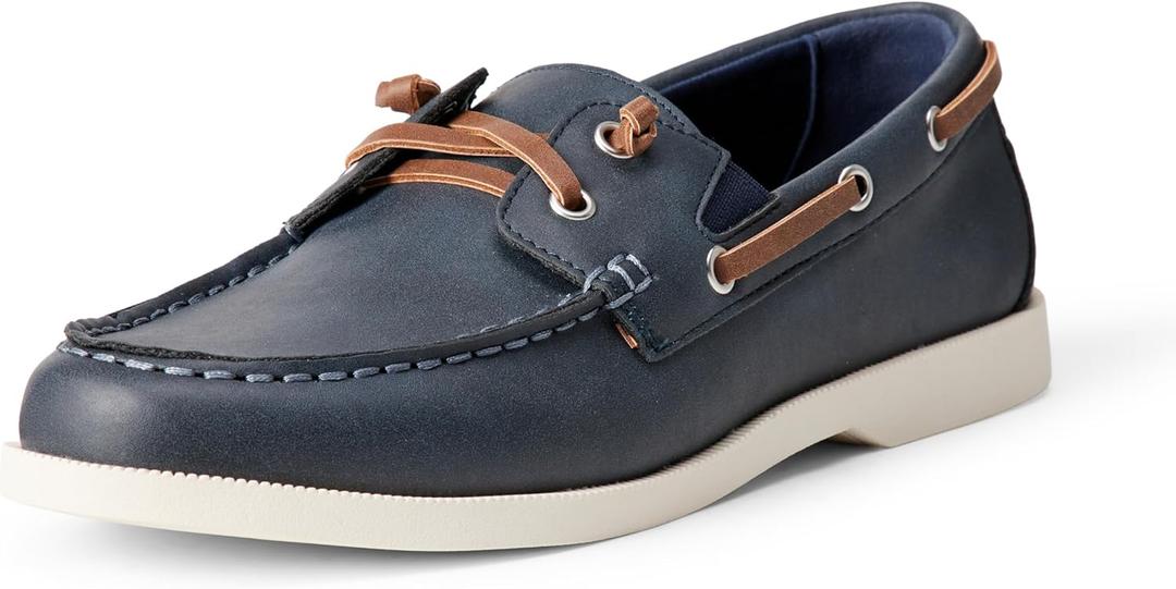 Amazon Essentials Unisex Kids' Boat Shoe, Navy, 13 Little Kid
