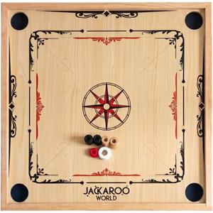 Carrom Board Game, Standard Carrom Boards 29 inches x 29 inches, Oak Wooden Board 22 Coins + 2 Strikers (Extra Pieces), Fun Carom Board, American Style Carrom Table for Adults & Family