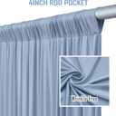 50FTx12FT Dusty Blue Backdrop Curtains for Weddings, Birthdays and Photos, W5' x H12'