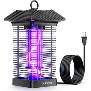 Buzbug LED Bug Zapper Indoor Outdoor, Durable 10 Years Lifespan Lamp, Sustainable Less Power, 6.5ft Power Cord, High-Voltage Mosquito Zapper, Fly Trap Mosquito Trap, Fly Killer Fly Zapper