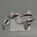 ID Badge Holder with Retractable and Detachable Lanyard, Cute Badge Reel Breakaway Lanyard with Carabiner Clip for Teachers, Nurses, Perfect Work and Office(Cute Watercolor Floral)