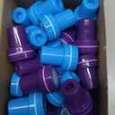 Skylety 60 Pieces Winter Snowflake Stamps for Kids Self Ink Assorted Plastic Snowflake Hand Stampers for Card Making Holiday Winter Wonderland Birthday Party Decorations Supplies(Blue, Purple) (Dark Blue, Light Blue)