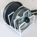 Kitchen Spaces Pot and Pan Organizer, White (1 Count ( Pack of 1))