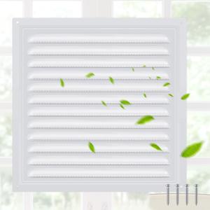 1 Pcs 6 x 6 Inch Aluminum Gable Vents Attic Vents Metal Gable Wall Shed Vent with Screw and Screen Mesh, Square Return Louver Grille for Ventilation Exterior Door House Attic Garage Ceiling