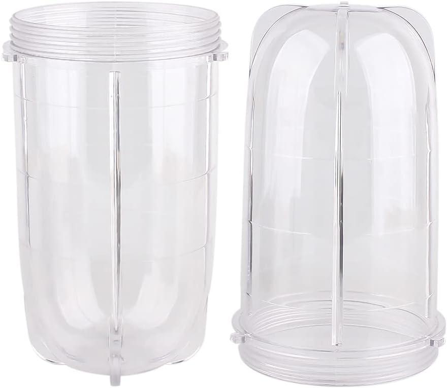 Replacement Parts 16 Ounce Tall Jar Cups,Compatible with Original Magic Bullet Blender Juicer MB1001 250W (2 Pack)