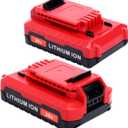 Lasica 2Pack Compatible with Porter Cable 3.0Ah 20V Battery, Replacement for Porter-Cable 20-Volt Battery PCC681L PCCK6118 PCCK647LB PCC685LP PCC682L PCC680L 20Volt MAX Cordless Tool Battery Packs