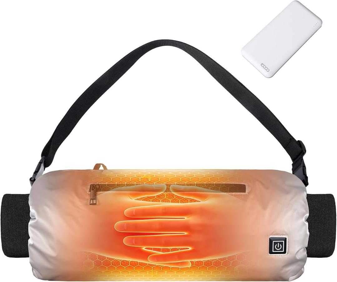 Heated Hand Warmer Pouch Hand Muff with 10000mAh Rechargeable Power Bank Portable USB Hand Warmer Muff