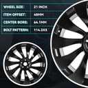 New 21inch 21 inch x 9.5 inch Front Wheel Rim Fits For Tesla Model Y 2020 2021 2022 2023, Black OEM Alloy Wheels, 118822600B
