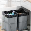VEVOR Pullout Trash Can for Kitchen Cabinets, 35 QT x2 Double Under Sink Garbage Waste Recycling Bin, Under Mount Waste Container, with Heavy Duty Metal Full Extension Sliding System and Handle Grey