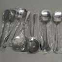 24 Pieces Serving Spoon Set, 8.7 Inch, Includes 12 Serving Spoons and 12 Slotted Spoons, Large Stainless Steel Buffet Banquet Utensils Cutlery Set for Home, Kitchen, Silver