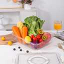 Amzcku Divided Serving Tray with Lid and Handle - Snackle Box Charcuterie Container for Portable Snack Platters - Clear Organizer for Candy, Fruits, Nuts, Snacks - Perfect for Party, Entertaining (1 pack 8 Compartments)