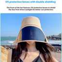 Sun Hats for Women Sun Goggles UV Protection Wide Brim with Neck Flap Visor Beach Hat Oudtoor Hiking Bucket Hats