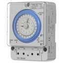 TEHAUX Precise Mechanical Timer, Adjustable Mechanical Time Control Switch, 12V AC/DC Programmable Timer for Lights Pumps Fans, Circuit Protection, Easy Installation (White)