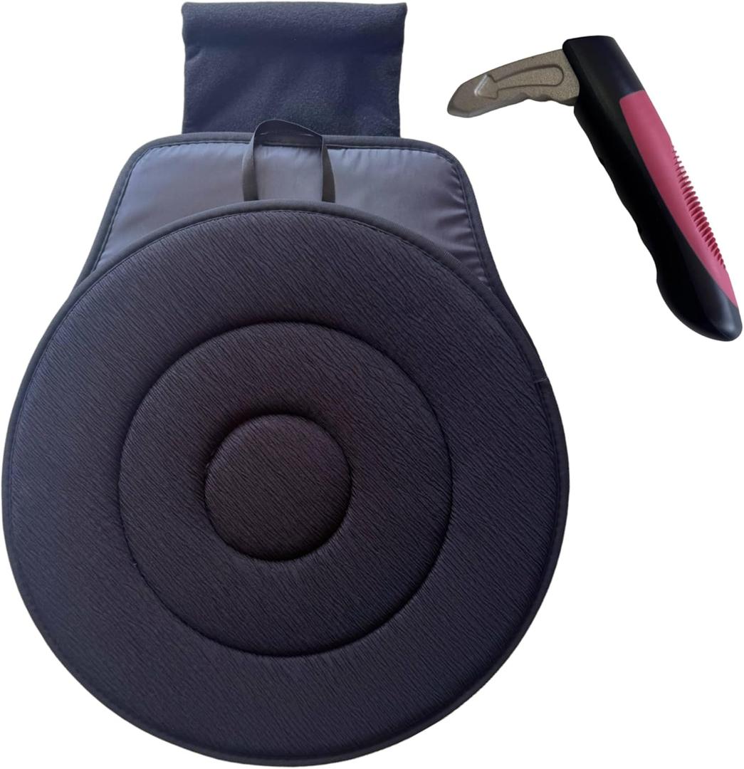 Car Swivel Seat & Door Handle for Elderly Pack - Handle Assist & Seat Cushion Pack - Mobility Aids - 360 Rotating - Support - Senior Essentials Elderly
