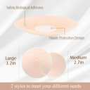 FJYQOP Silicone Nipple Covers - 5 Pairs, Women's Reusable Adhesive Silicone Pasties Nippleless Covers Round (Beige)