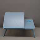 Laptop Desk for Bed Couch, Lap Desk for Laptop, Portable Laptop Stand for Desk, Small Adjustable Laptop Desk, Foldable Bed Table for Laptops and Writing, Bed Tray Table with Cup Holder (Blue)