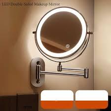 9" rechargeable wall mount led mirror