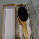 Belula 100% Boar Bristle Hair Brush Set (Medium). Soft Natural Bristles for Thin and Fine Hair. Restore Shine And Texture. Wooden Comb, Travel Bag and Spa Headband Included!