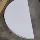 Fivenl 5 FT Round Folding Tables White Foldable Table, Fold-in-Half with Carrying Handle Portable Plastic Table for Party, Dining, Wedding, Camping, Picnic, Indoor Outdoor Events