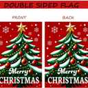 Merry Christmas Flags for Outside 28x40 - Large Christmas House Flags Double Sided - Big Xmas Outdoor Flag Decorative
