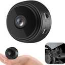 A9 Surveillance Security Cameras 1080P Home Mini Camera Magnetic Back Cover Compact Indoor Monitoring for Home Office Black