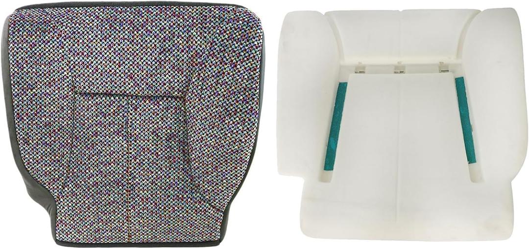 SecosAutoparts Driver Bottom and Foam Cushion Replacement Seat Cover Fabric Cloth Compatible with Dodge Ram 1500 2500 3500 4500 5500 1998 1999 2000 2001 2002