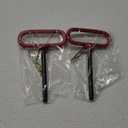 Comonc 3/ 8" x 4" Inch Trailer Hitch Pin and Clip Towing Hitchs Red Handle Hitch Pin Accessories for Tractors, Clevis Pin 2PCS