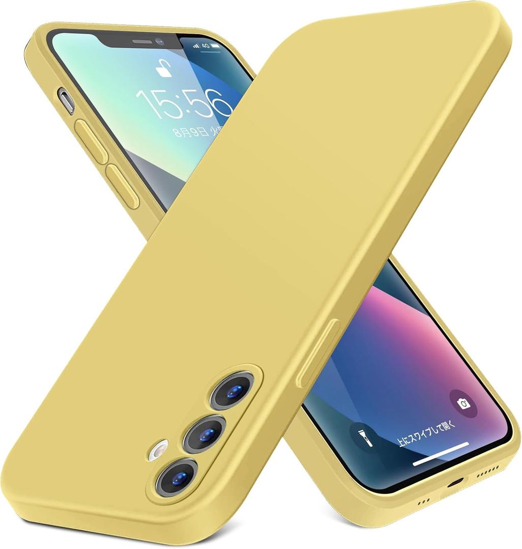 Designed for Galaxy A14 5G Case,Silicone Slim Thin Shockproof [Soft] [Anti-Scratch] [Drop Protection],Yellow,MDM-XGJ-24-06