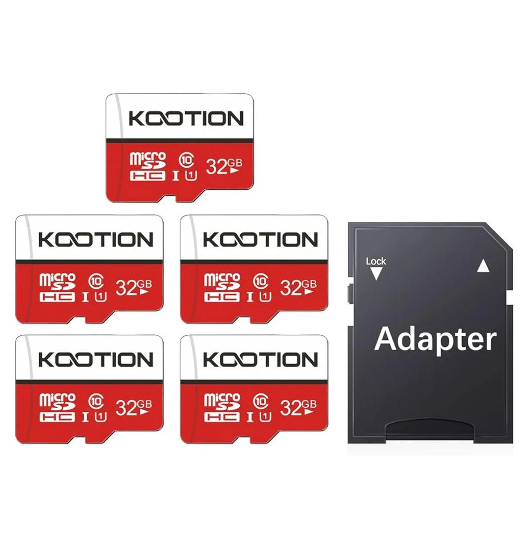 KOOTION 32GB Micro SD Card 5 Pack, Class 10 MicroSDHC Flash Memory Card with Adapter UHS-I, Full HD, C10 TF Card for Smartphone