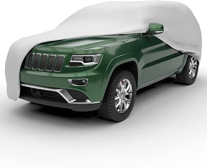 Budge Rain Barrier Car Cover, Outdoor, Water-Resistant, Breathable, Car Cover fits Cars up to 157" , Gray