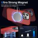 Strong Magnetic for iPhone 14 Pro Max Case [Compatible with MagSafe][10FT Military Grade Protective] Shockproof Translucent Matte Slim Case for iPhone 14 Pro Max Phone Case (6.7"), Red