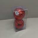 Large Christmas Ball Ornaments, Oversized Shatterproof Plastic Decorative Hanging Mercury Ornaments Ball for Xmas Holiday Party Decorations (Red, 6.0")