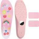 Insoles for Airtag Hidden Holder, Tracker Devise Case for Kids, Adults and Elderly, Comfortable Inserts for Shoes (Pink, Foot:9.5-10.2IN/Insole:9.9-10.6IN/ M's 6.5-M's9)