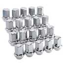 14x1.5mm 1.77 Inch 7/8 Hex OEM Factory Style Large Acorn Seat Lug Nuts Factory Wheels Replacement for Wrangler Gladiator Cherokee Grand Ram 20 Pcs (chrome)