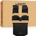 LASFIT Floor Mats & Trunk Mat for Jeep Grand Cherokee 2016-2021 Grand Cherokee WK 2022 All Weather TPE Custom Fit Car Cargo Liner Black