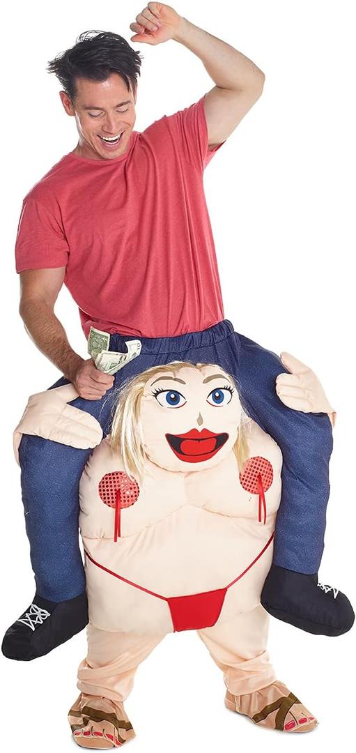 Morris Costumes Adult Fat Stripper Piggyback Costume
