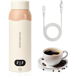 Portable Travel Electric Kettle,Food-Grade 316 Stainless Steel Small Mini Kettle,500ML Hot Water Boiler with 4 Temperature Settings,Fast Boiling water with Auto Shut-Off and Boil Dry Protection