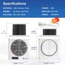8" Room to Room Fan with Remote, Reversible Through Wall Fan for Quietly Circulating Air, 320 CFM Through the Wall Fan with Temperature Control, Durable Build Quality, In Wall Fan for Closet, Laundry