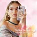 Magnetic Phone Ring for MagSafe Grip [Super Magnet] Gold Twinkle Design Ring Holder Stand, magsafe pop Socket (Gold)