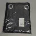 NICETOWN Pitch Black Solid Thermal Insulated Grommet Blackout Curtains/Drapes for Bedroom Window (2 Panels, 42 inches Wide by 63 inches Long, Black)