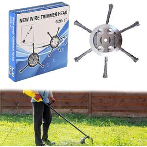 2025 Universal 6-Inch Trimmer Head - Steel Wire Replacement for Most Weed Eaters & Lawn Mowers | Heavy Duty Brush Cutting | Quick Tool-Free Install