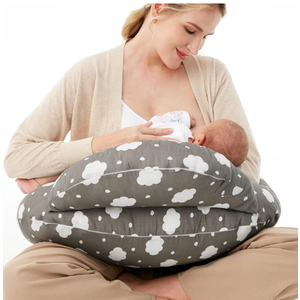 Momcozy Nursing Pillow for Breastfeeding, Original Plus Size Breastfeeding Pillows for More Support for Mom and Baby, with Adjustable Waist Strap and Removable Cotton Cover, Grey