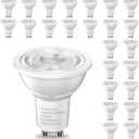 TJOY LED GU10 Light Bulbs 24 Pack, 5000K Daylight White GU10 Replacement for Recessed Track Lighting, 35W Equivalent, Non-Dimmable, 4W, 300LM LED Bulb for Kitchen, Range Hood
