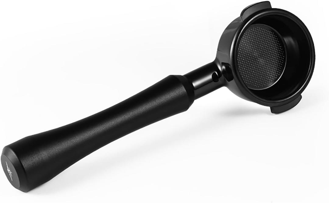 MHW-3BOMBER 58mm Bottomless Portafilter Fits E61, Flair 58, ECM, Rocket, Sanremo, Synesso, VBM Coffee Machines, 2 Ears Flat Espresso Portafilter with 18g Filter Basket, Astra BP7023L-OS (Black)