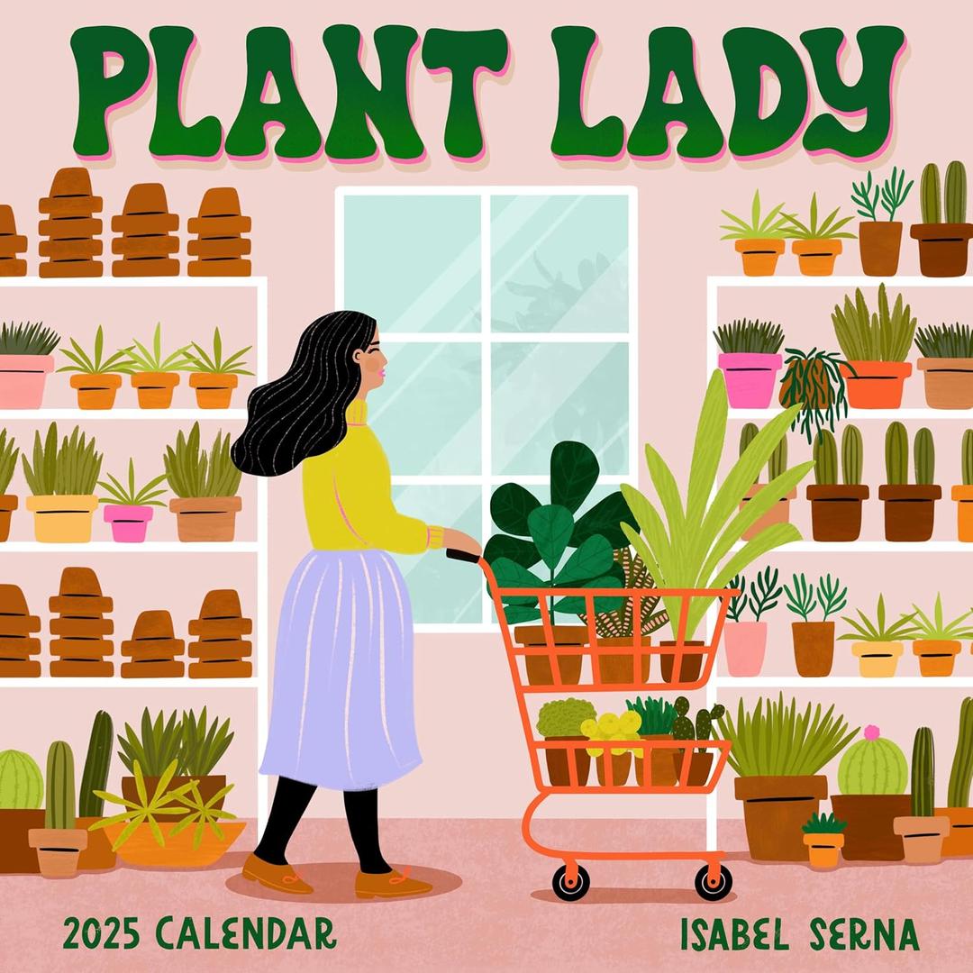 2 x Plant Lady Wall Calendar 2025: More Plants, More Happiness