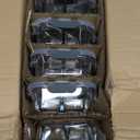 KOMUEE Glass Meal Prep Containers 3 Compartments, 5 Pack 36 oz, Glass Food Storage Containers with Lids, Airtight Lunch Bento Box, Portion Control, Freezer and Microwave Safe (Gray)