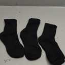 FITRELL Women's Crew Socks Ankle Athletic Cushioned Running Casual Socks for Women and Men, 3 Pairs Black, Medium