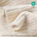 Snuggle Sac Buttery Ivory Throw Blanket for Couch, Reversible Super Soft Knitted Blankets, Warm Cozy Knit Fuzzy Plush Lightweight Throws Dupes for Sofa, Bed, Picnic, Ivory, 50 x 60 inches