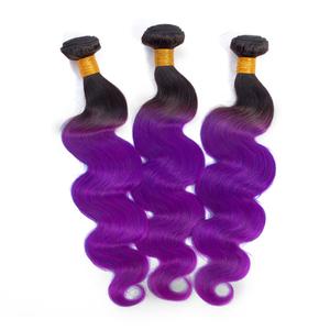 24 26 28 Inch Body Wave Human Hair Bundles Omber Honey Purple Weave Bundles Human Hair 12A Unprocessed Brazilian Virgin Quick Weave Hair Extension for Black Women